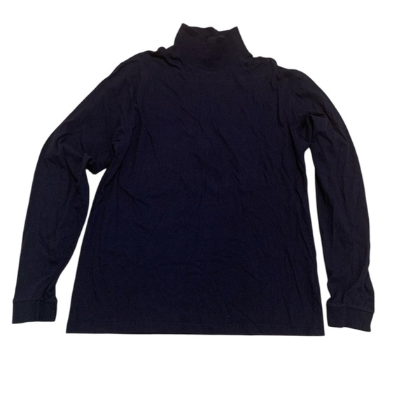 Vintage Navy Blue Turtleneck Long Sleeve Top XL/TG - Picture 1 of 5